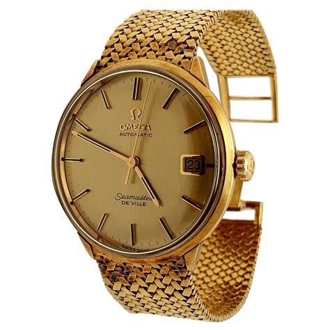 omega old gold watch|vintage 18k gold omega watches.